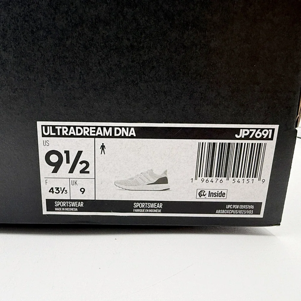 Adidas Ultradream DNA 'White Black'/ Size 9.5 Mens / JP7691, NEW
